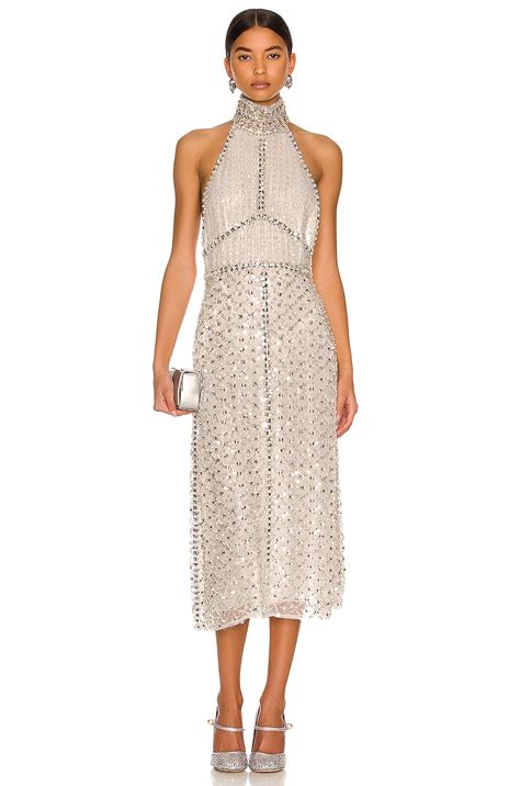 miu miu halter embellished dress|Miu Miu Halter Embellished Dress in White .